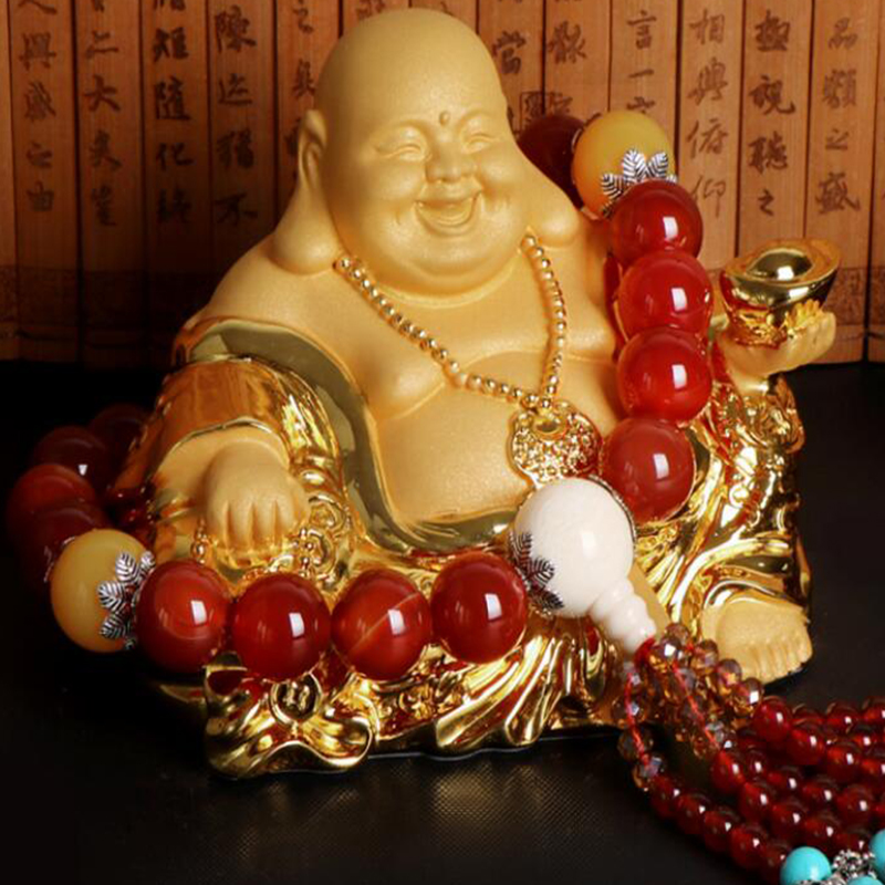 晨茜 弥勒佛 汽车摆件