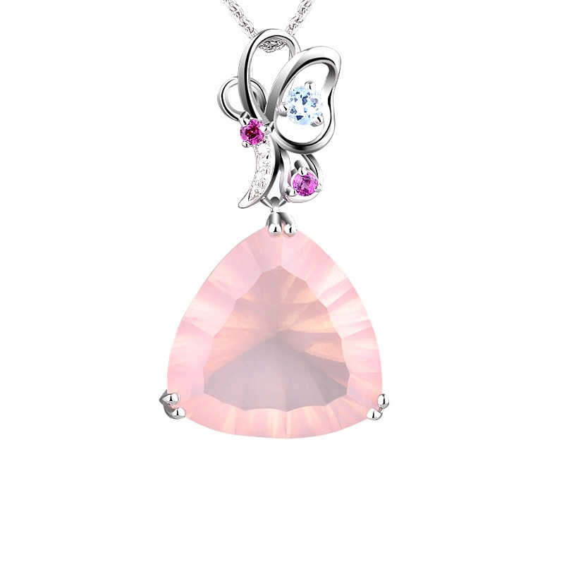 JOLEE 天然粉水晶 项链