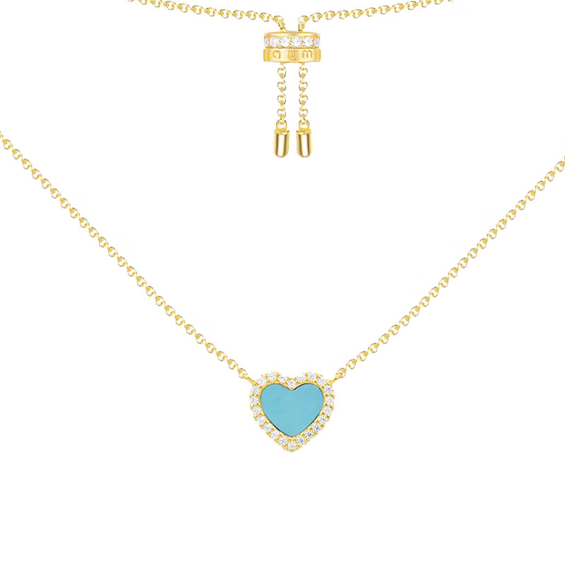 APM 蓝色爱心 项链