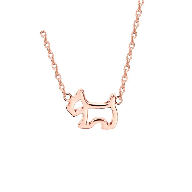 AGATHA 镂空小狗 锁骨链