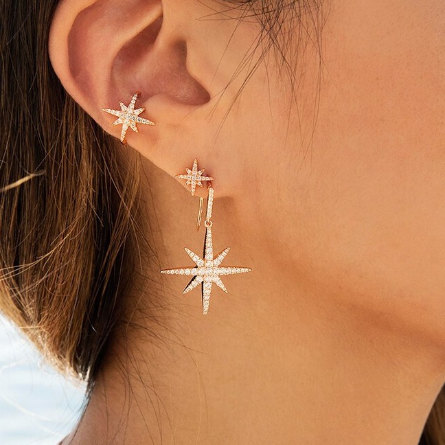 APMM 六芒星优雅耳饰