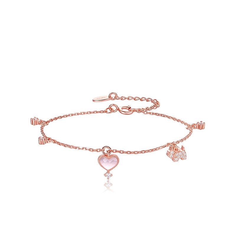 AGATHA爱心吊坠手链