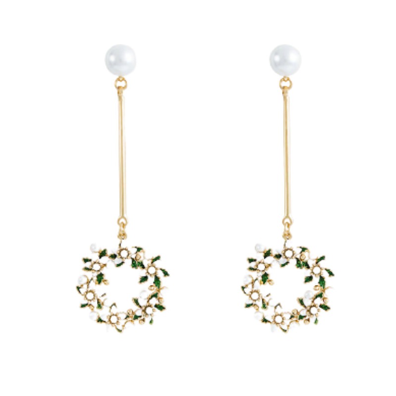 shes栀子花开圆环耳钉