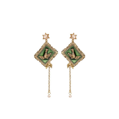 茜子 邮票流苏 耳饰