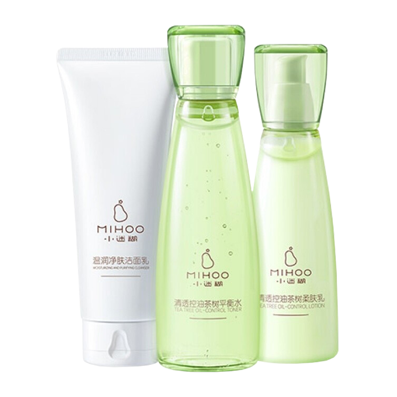小迷糊 清透净颜茶树护肤套装