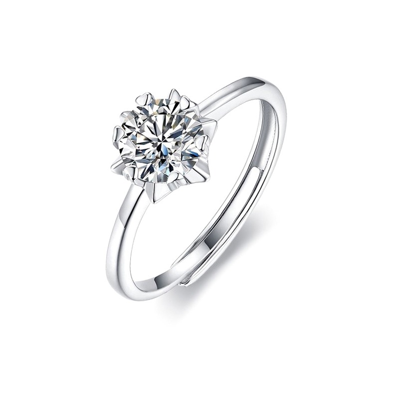 花影 璀璨莫桑石 戒指