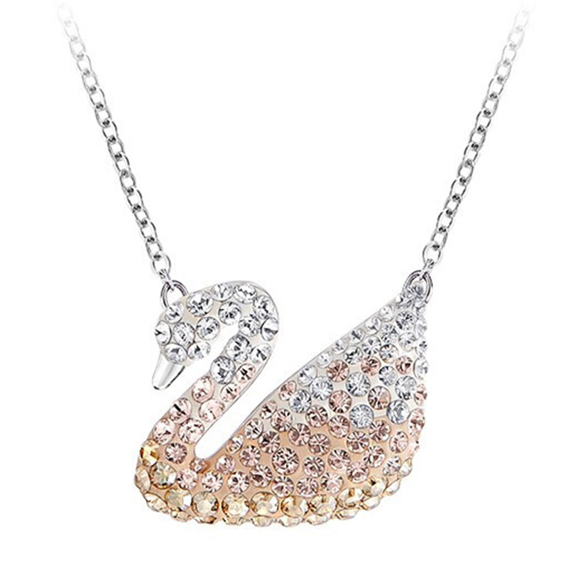 施华洛世奇 渐变色天鹅项链