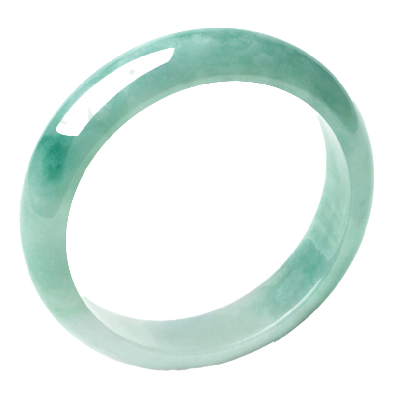 云翠社油青椭圆形贵妃玉镯