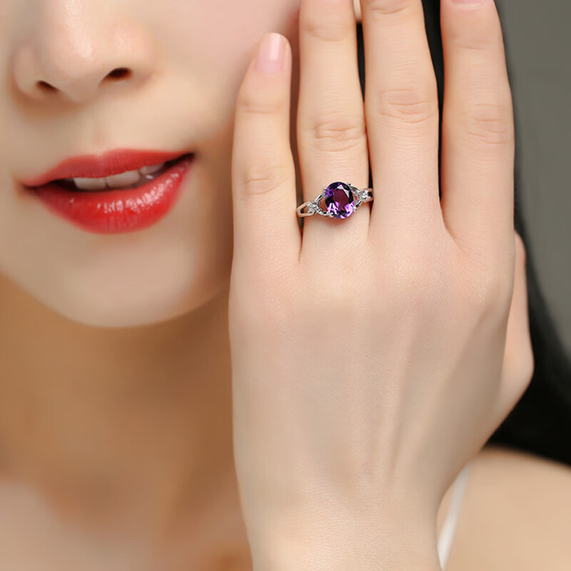 晴夫人 个性紫水晶戒指
