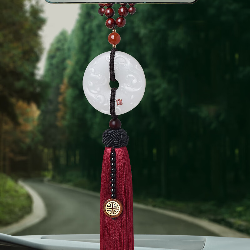 吉玺 白玉貔貅汽车挂件