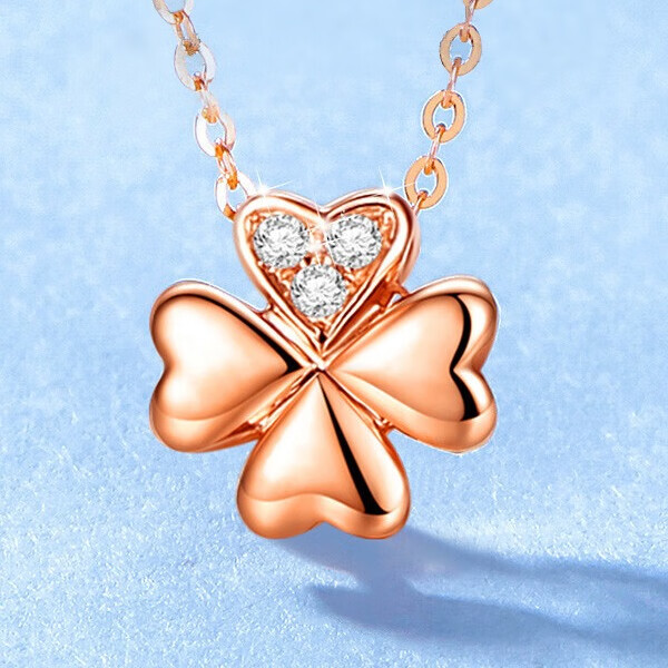 柯芙尼 金玫瑰金四叶草项链