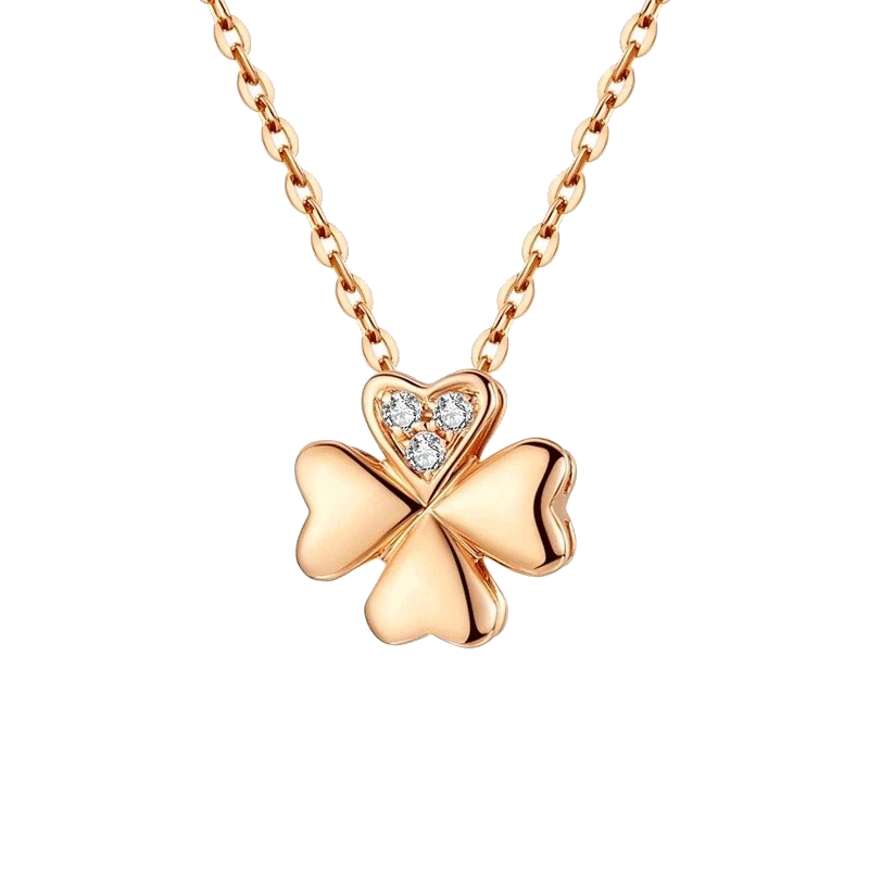 施洛尼 抛光四叶草项链