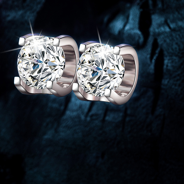 花影 轻奢莫桑钻石银耳饰