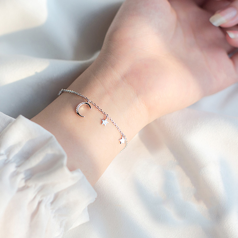 缔晶 S925银星月手链