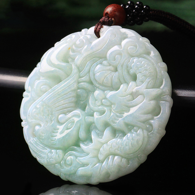爵饰 龙凤呈祥翡翠吊坠