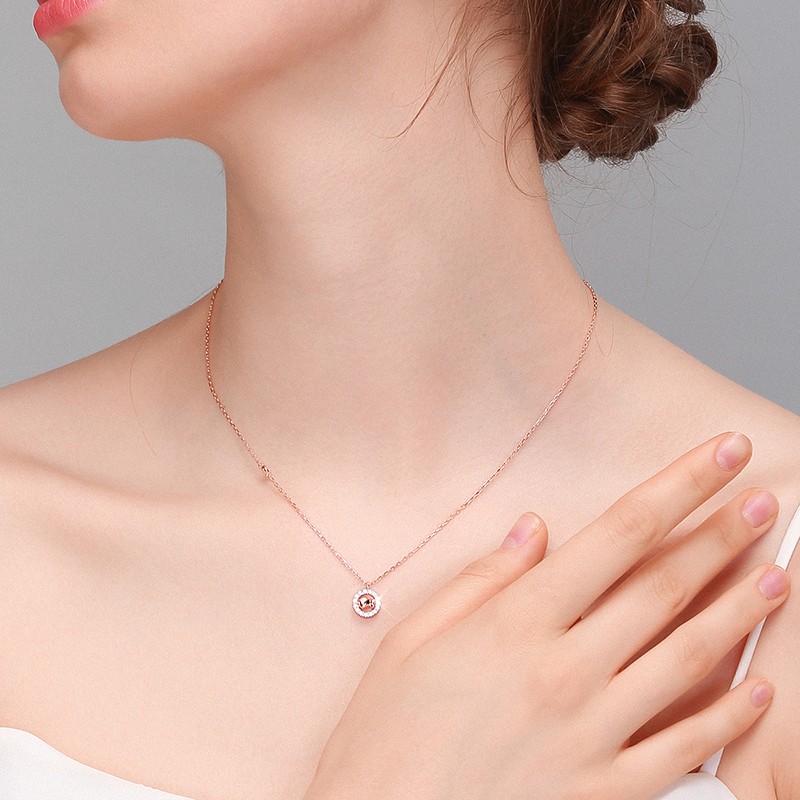 T400玫瑰金悠游鱼项链