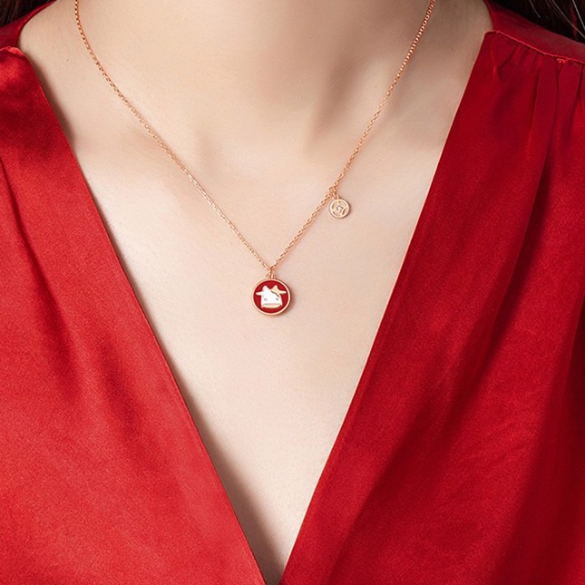 唯一 牛年本命年银项链