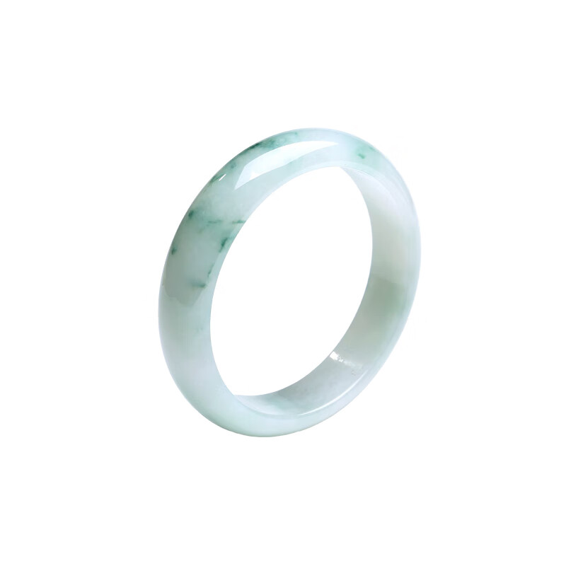 玉友 A货飘花翡翠手镯