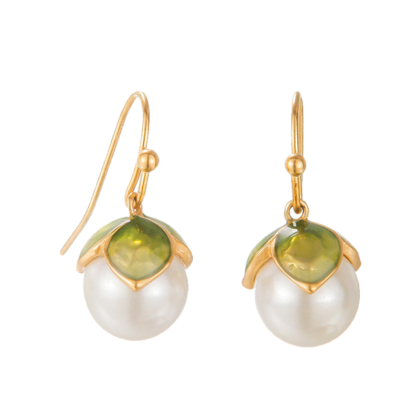 翡拉拉 气质清新豌豆耳环