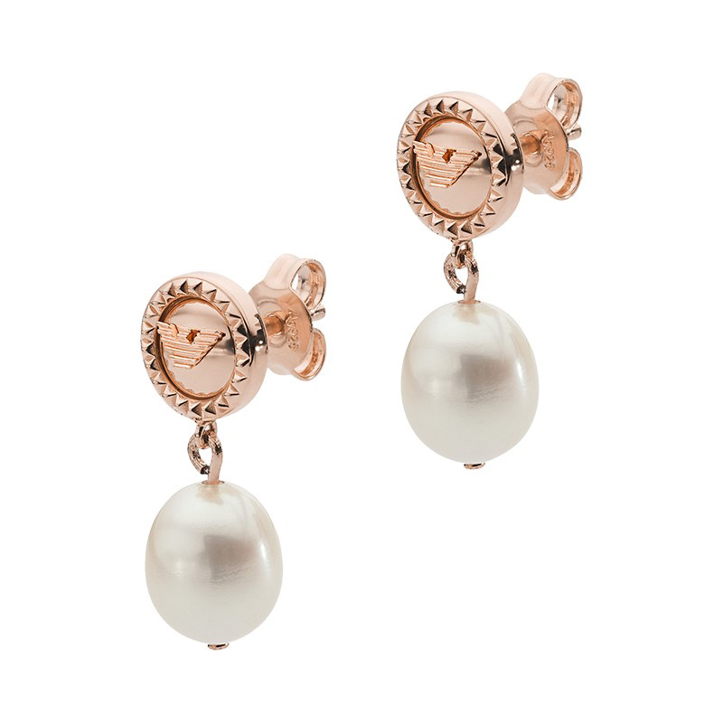 阿玛尼 时尚玫瑰金 耳环