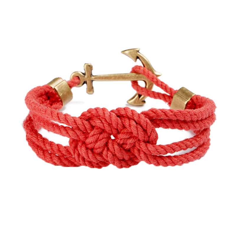 KJP 美国进口纯色棉麻手链