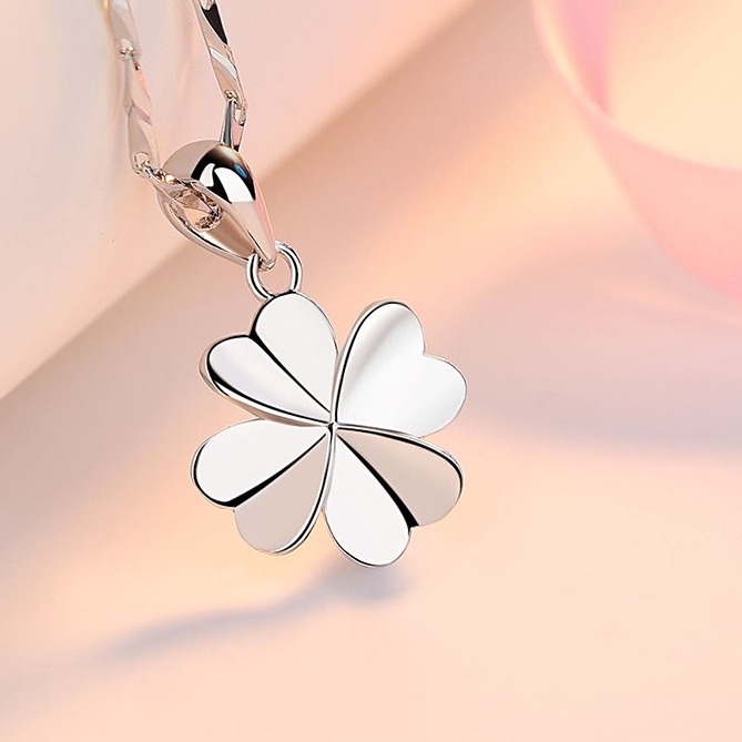 圣雅罗 S999足银四叶草项链