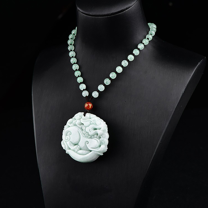 千载一玉 貔貅翡翠玉吊坠