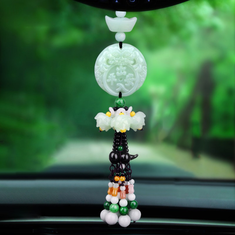 奔域 翡翠玉石汽车挂件