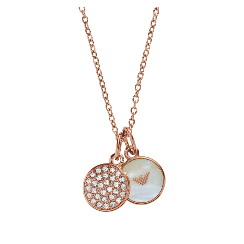 阿玛尼 经典鹰标双牌 项链