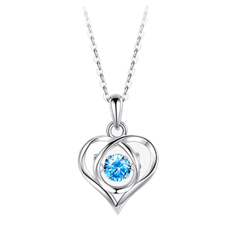 唯一 跃动闪耀心形项链