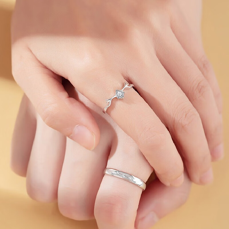 花影麋鹿开口戒指