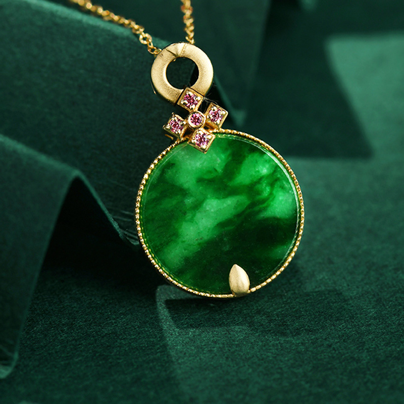 玉和祥 满绿翡翠吊坠