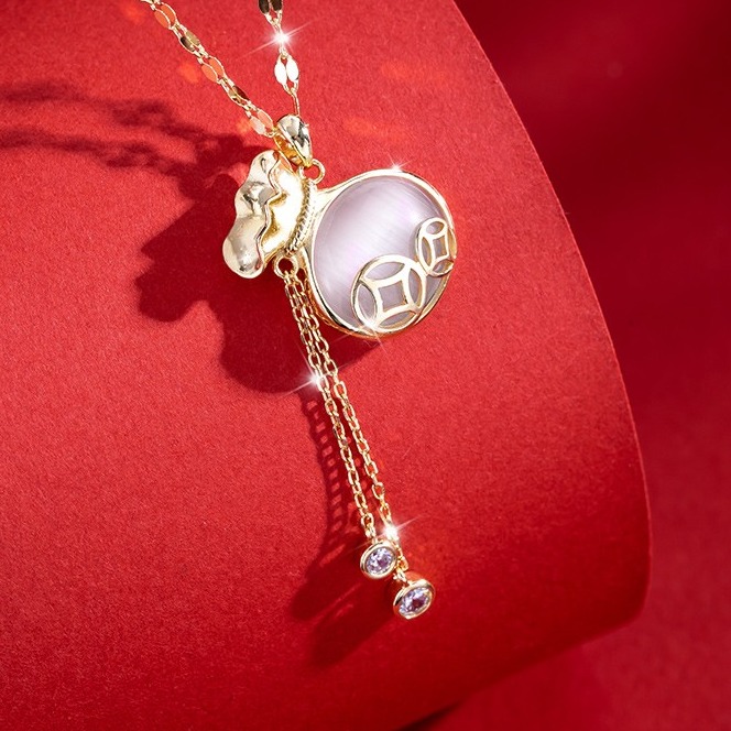 Qlady 福袋流苏时尚项链