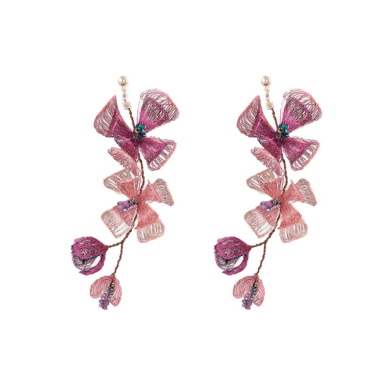 茜子 绚丽花朵 耳环