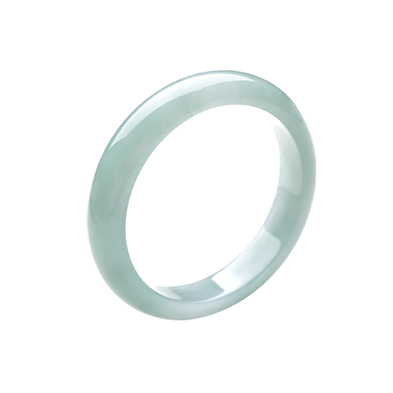 可玉可求 淡绿色翡翠手镯