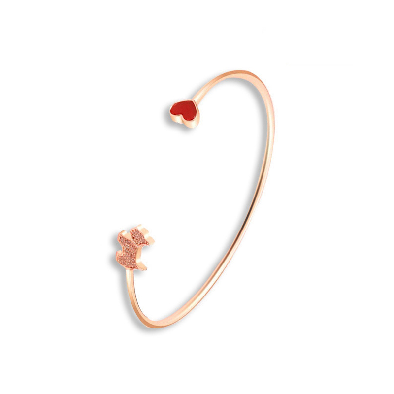 瑷嘉莎 925银爱心小狗手链