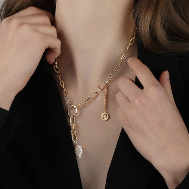 戴拉 法式仿珍珠复古时尚项链