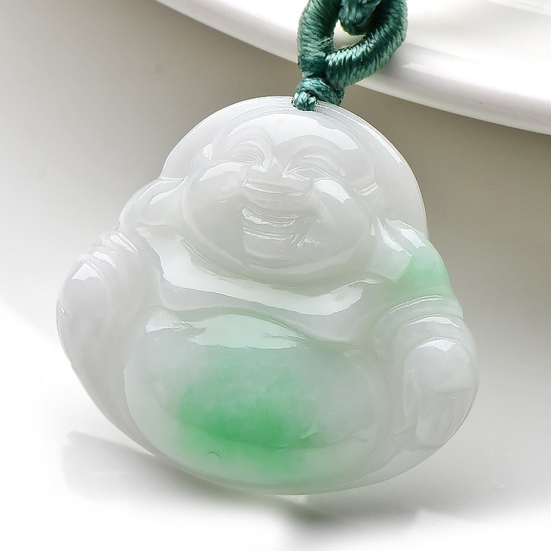 千载一玉 冰油绿弥勒佛 吊坠