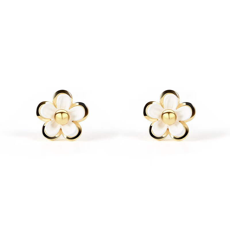 阿吉豆小白花耳饰