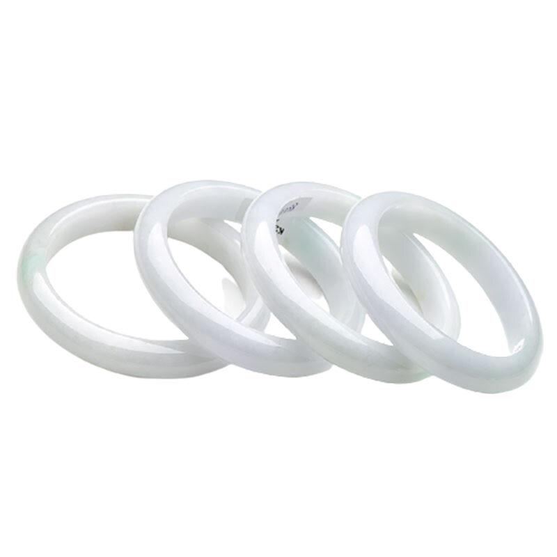 千载一玉 淡绿色翡翠手镯