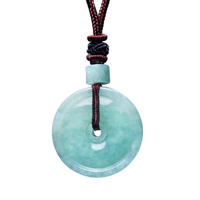 周大福 平安扣 翡翠吊坠