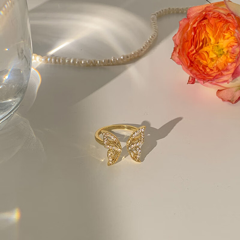 JALLOO 金色蝴蝶 戒指
