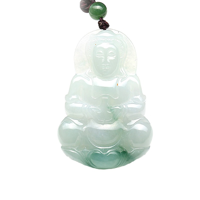 七彩云南 观世音菩萨 翡翠吊坠
