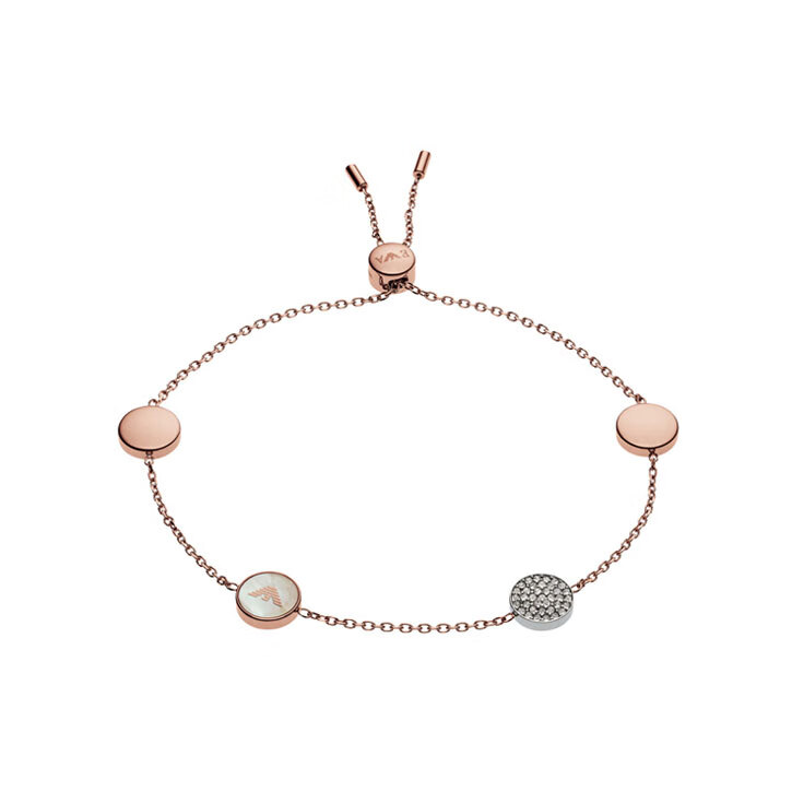 阿玛尼 水钻贝母手链