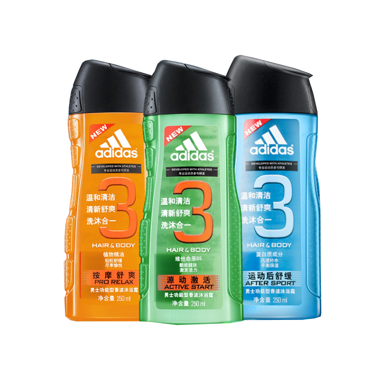 阿迪达斯 男士香波套装沐浴露