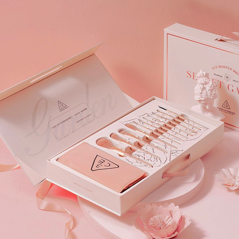 3CE 玫瑰金铝管 化妆刷套装