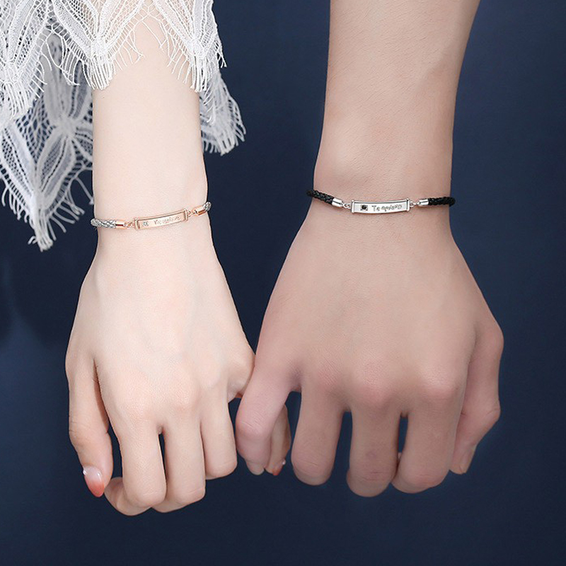 mini&yaya 银情侣手链