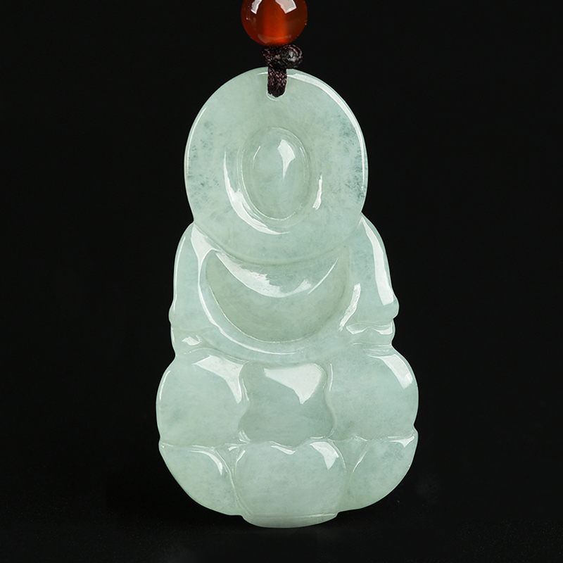 龍徽 翡翠温润玉观音吊坠