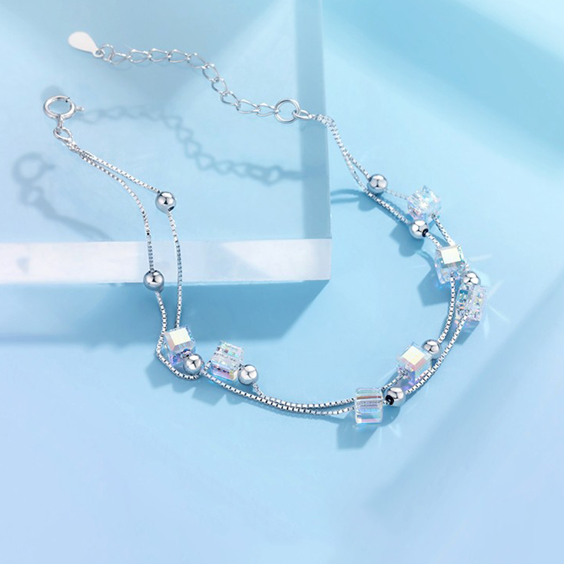 花影 水晶方块手链