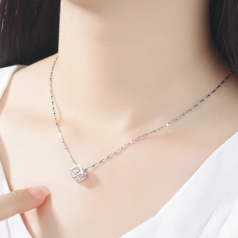 圣雅罗 爱情魔方银项链